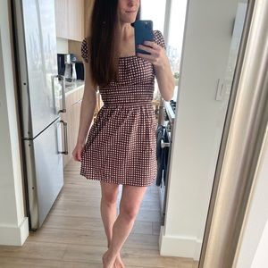 Show Me Your MuMu Brown Check Gingham Dress